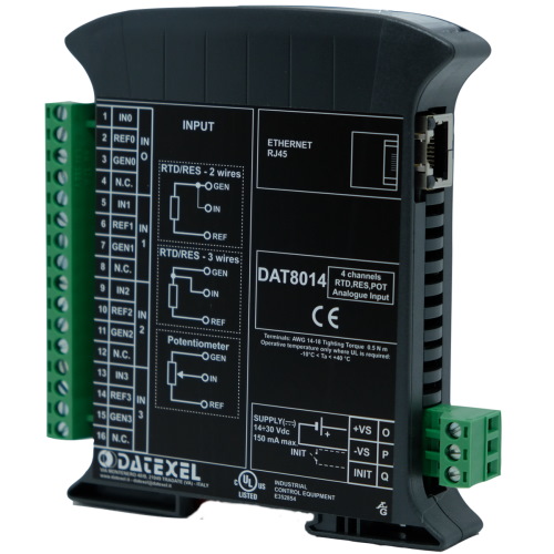 Signalo keitiklių DAT8000 serija (analogas/binarinis į Modbus TCP)