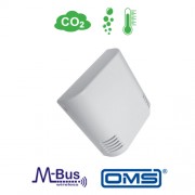 wM-BUS CO2, slėgio, garso lygio, šviesos (LUX), temperatūros ir drėgmės jutiklis E2-CO2-serija